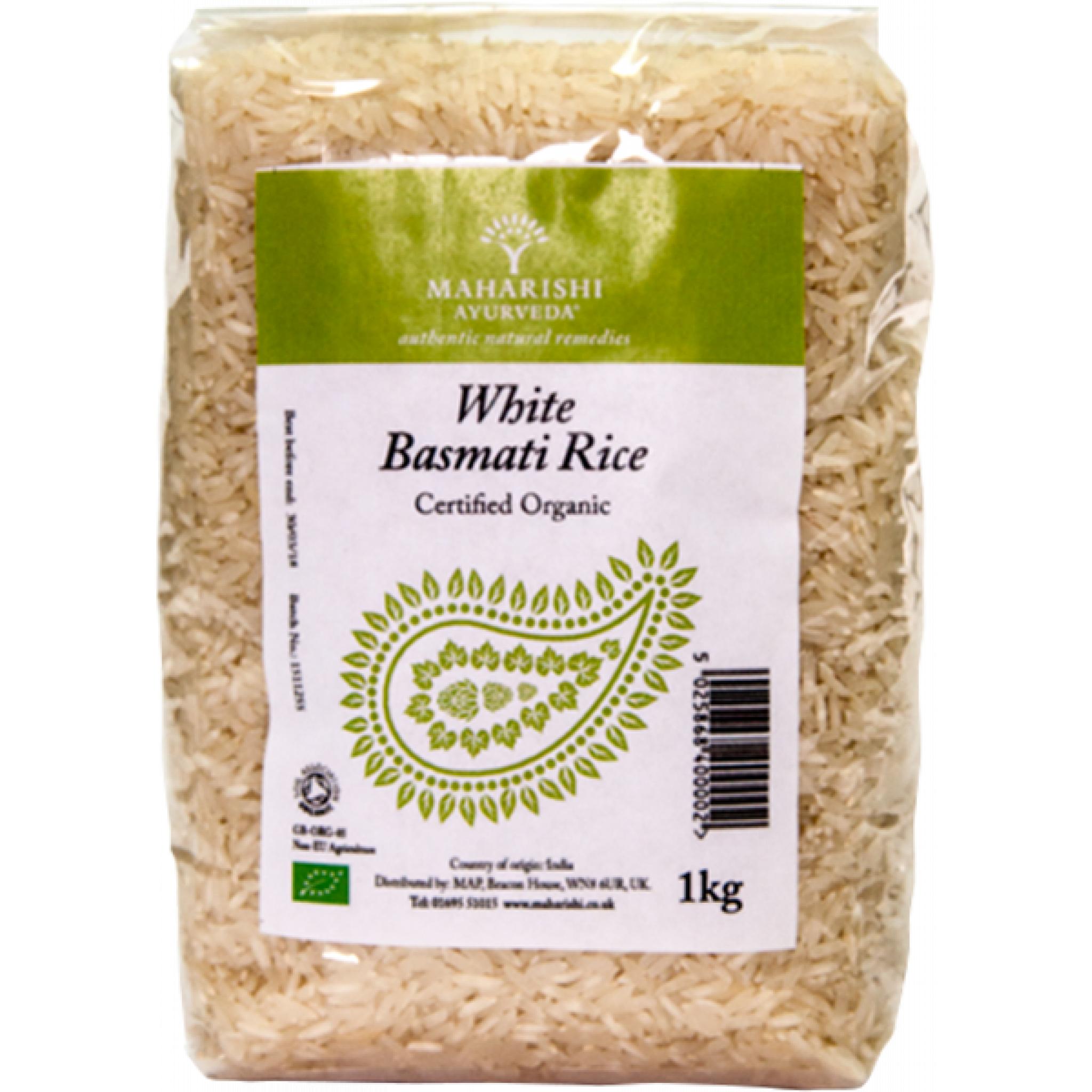 Basmati Rice, White, Organic (1kg) | The Ayurveda Shop