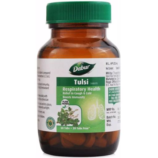Dabur Tulsi (Holy Basil) Tablets, 60 tabs